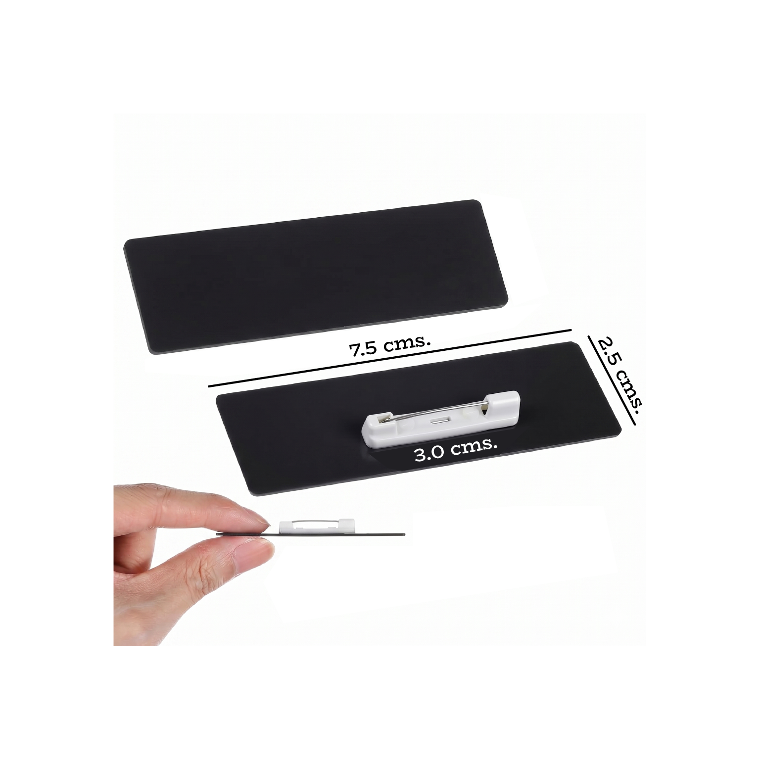 Pack Gafetes PVC Negro (Gancho Nodriza)
