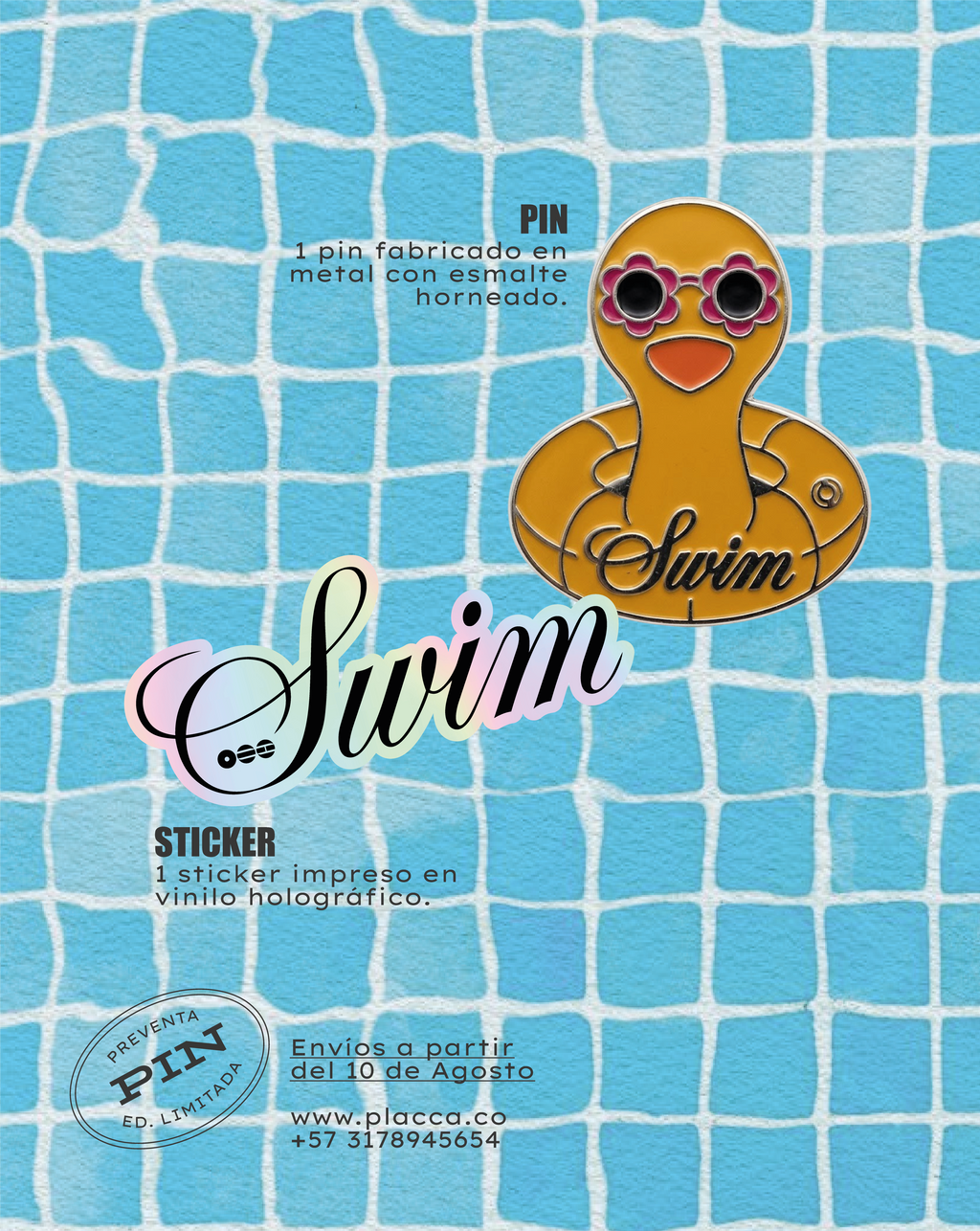 Pin Swim - PREVENTA