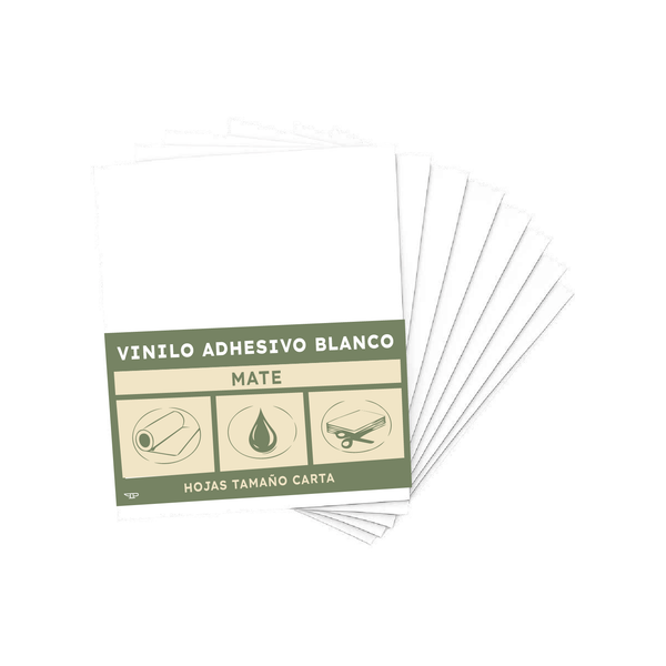 Vinilo Adhesivo Blanco Mate