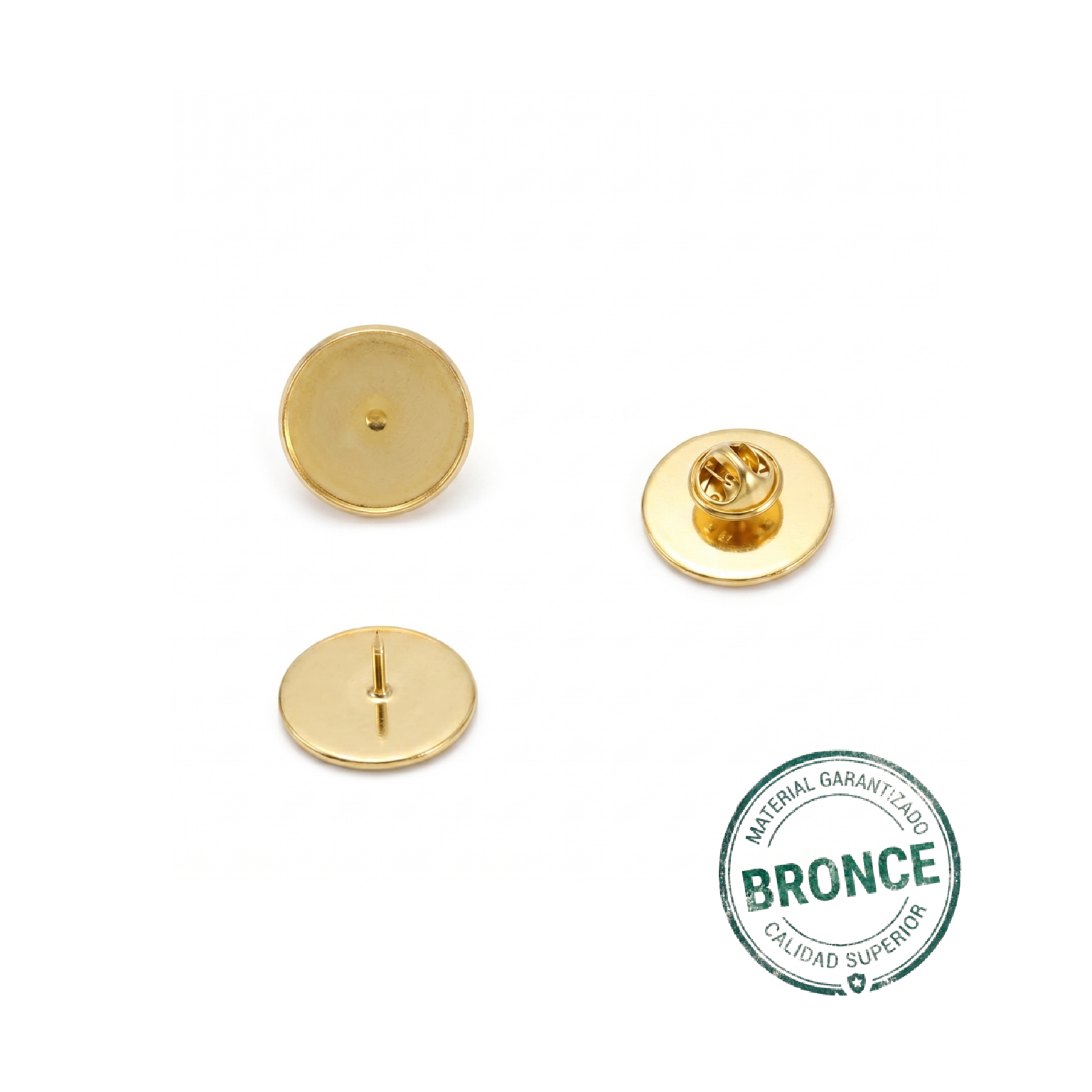 Pack bases redondas doradas 3 cms.