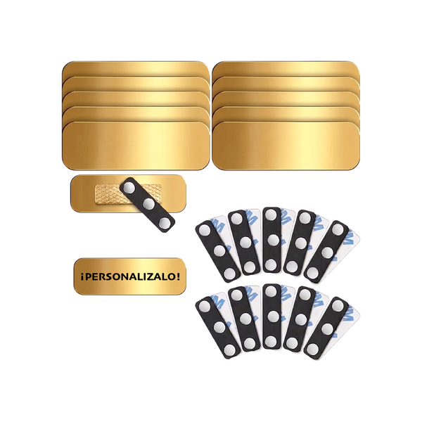 Pack Gafetes Bronce (Broche Magnético)
