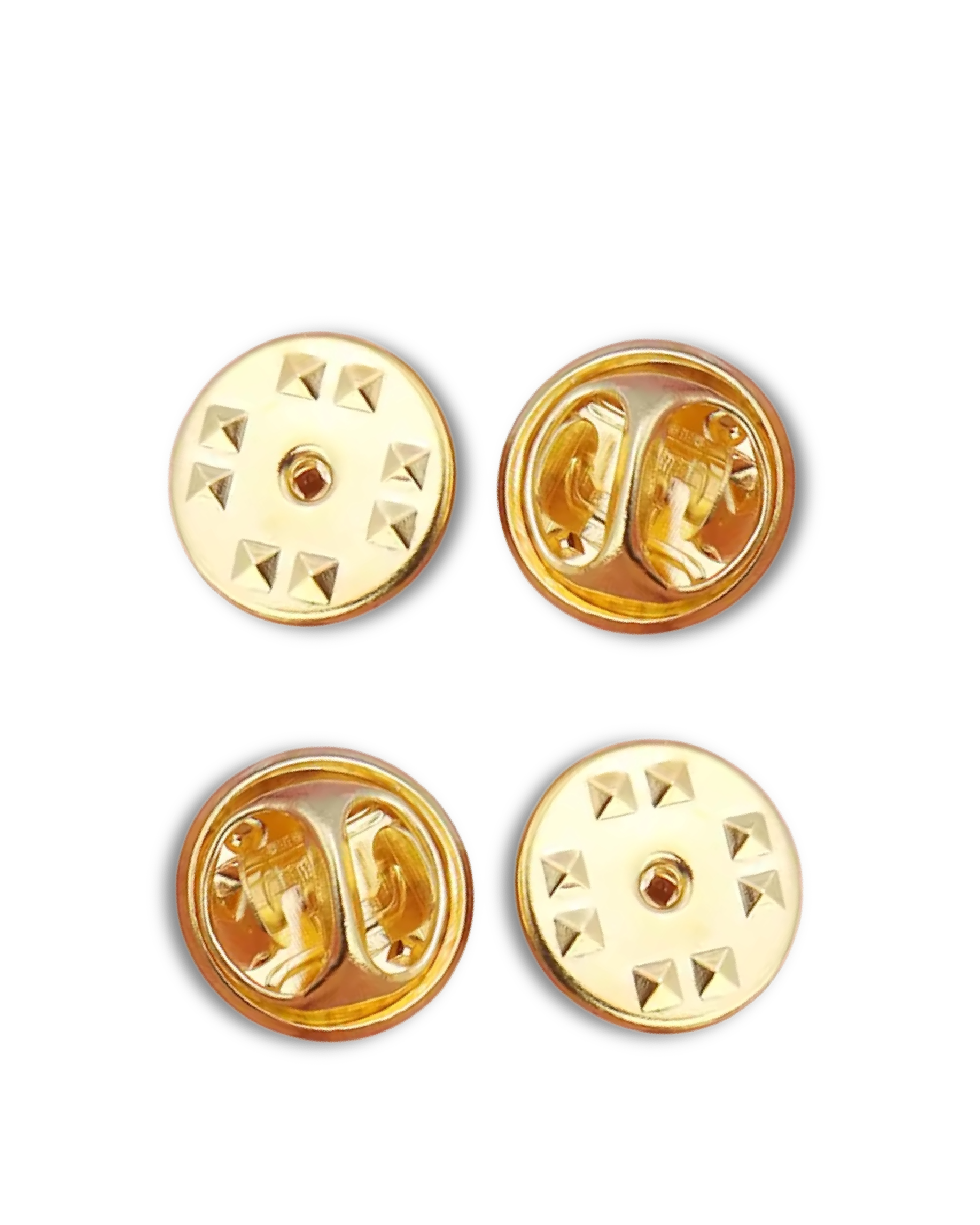 Broche dorado tipo mariposa