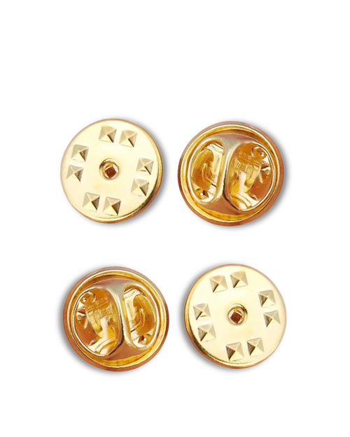 Broche dorado tipo mariposa